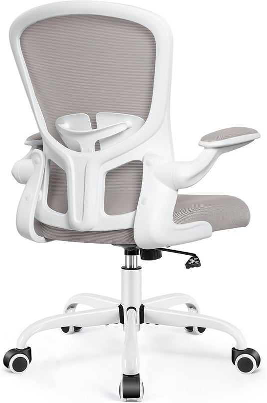 FelixKing Office Chair, Ergonomic Desk Chairs with Wheels Home Mesh Chair Adjustable Lumbar Support and Height, Ergo Chair for Working Gaming Use (Gray) - LeafyLoom
