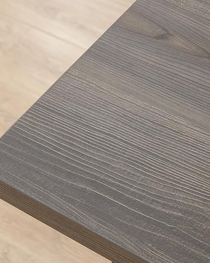HSH Wood and Metal Home Office Computer Desk, Industrial Writing Study Table Workstation,Grey Laptop PC Desk, Wooden Computer Table, Gray Oak 47 Inch - LeafyLoom