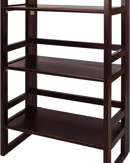 Casual Home 3-Shelf Folding Student Bookcase (20.75" Wide)-Espresso - LeafyLoom