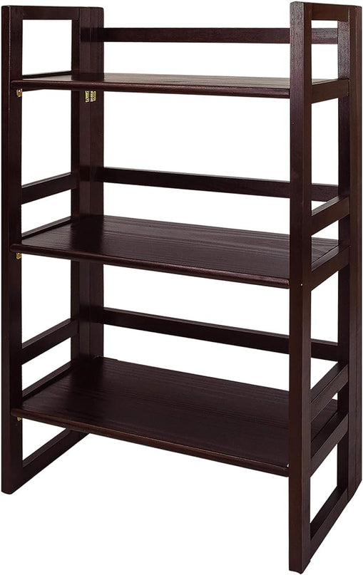 Casual Home 3-Shelf Folding Student Bookcase (20.75" Wide)-Espresso - LeafyLoom
