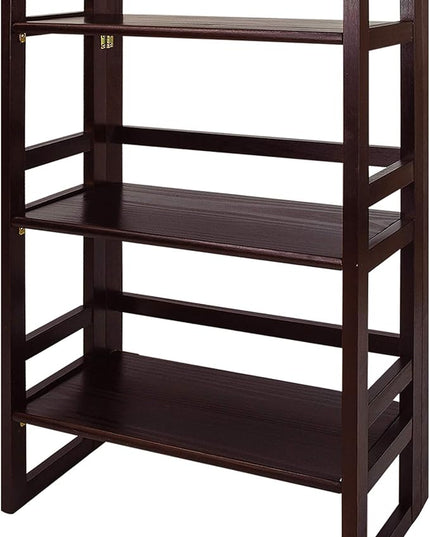 Casual Home 3-Shelf Folding Student Bookcase 20.75" Wide-Espresso - LeafyLoom