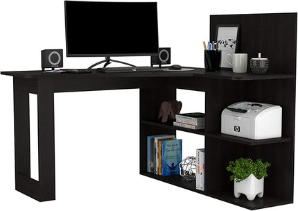 NicBex Kimberly-DW-00008-LWJ Home Office Desks, 47.2"x51.7"x43.3", Black - LeafyLoom