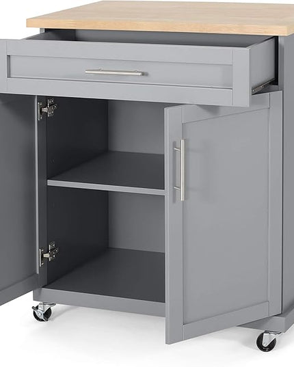 Christopher Knight Home Batavia Kitchen CART, Grey - LeafyLoom