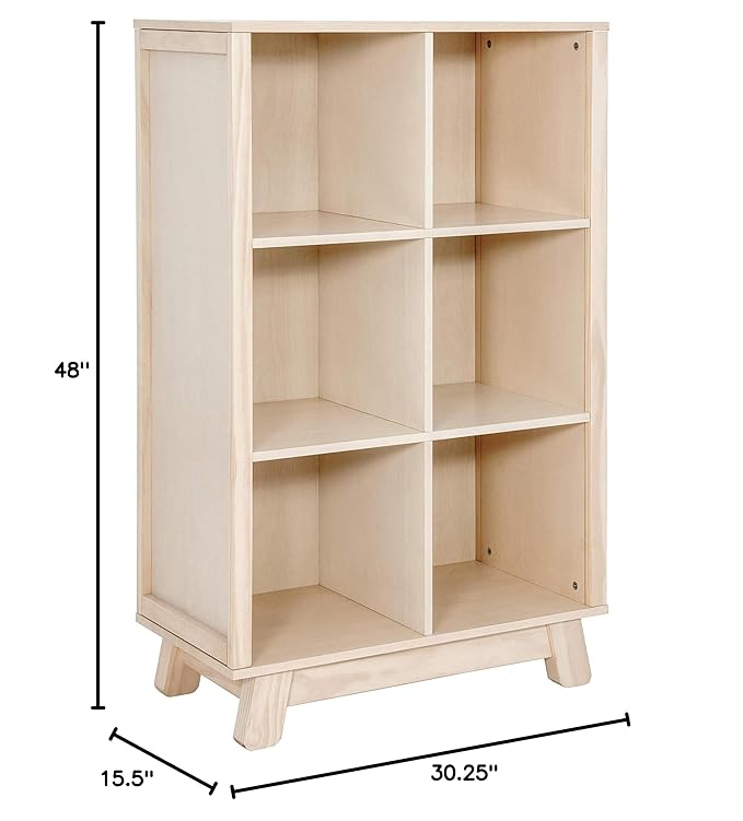 Babyletto Hudson Cubby Bookcase in Washed Natural - LeafyLoom