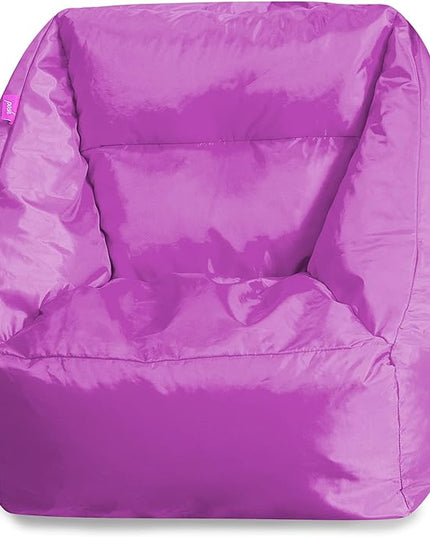 Posh Creations Coronado Bean Bag Boys and Girls Large Chair for Kids, for Gaming and Playrooms, Soft Nylon-Purple, Large Bean Bag - LeafyLoom
