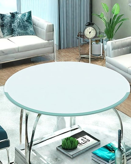 30 Inch Round Tempered Glass Table Top, Transparent - LeafyLoom
