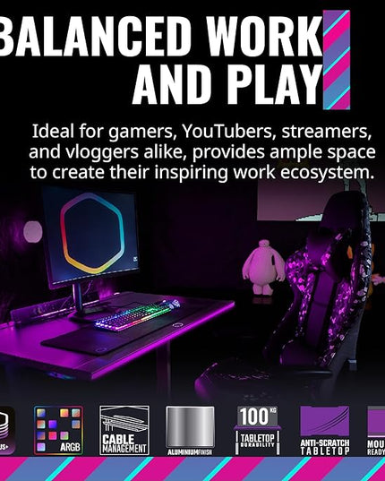 Cooler Master GD120 ARGB PC Desk, Gaming Table - LeafyLoom