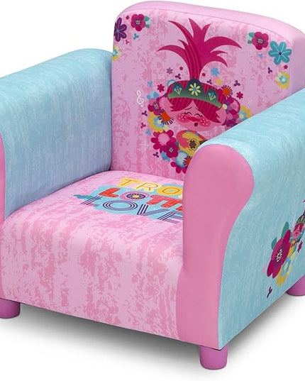 Delta Children Kids Character Upholstered Chair, Trolls World Tour - LeafyLoom