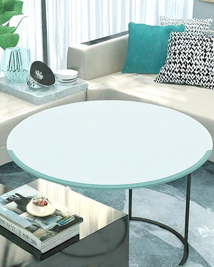 24 Inch Round Tempered Glass Table Top, Transparent - LeafyLoom