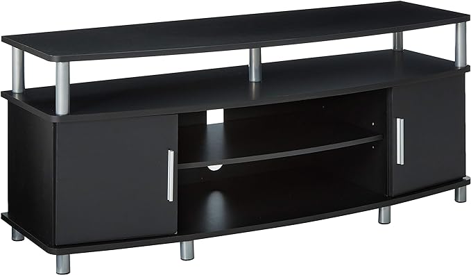 Ameriwood Home Carson TV Stand for TVs up to 50", Black - LeafyLoom