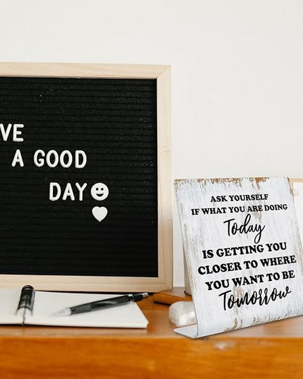 Inspirational Quotes Desk Decor Gifts for Women, Motivational Desk Decor for Office, Decoration On Shelf Desk for Living Room Home Office Gift for Friends Coworker Teacher Nurse Worker dksg5 - LeafyLoom