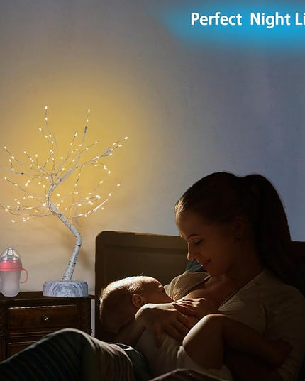 OTAVILEM Room Decor, 20" 108 LED Twinkling Tree Lamp, DIY Artificial Tree Lamp, Battery/USB Operated, Tabletop Bonsai Tree Light for Living Room Bedroom Christmas Home Gifts House Decor - LeafyLoom