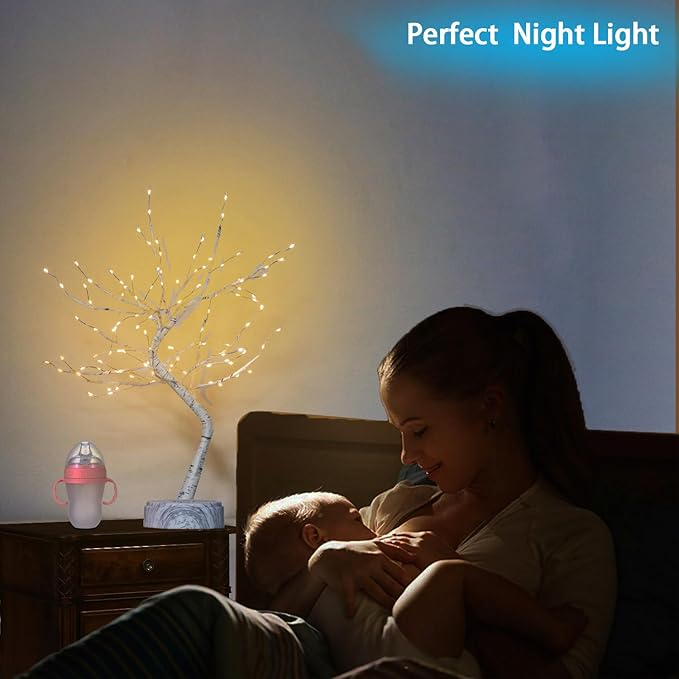 OTAVILEM Room Decor, 20" 108 LED Twinkling Tree Lamp, DIY Artificial Tree Lamp, Battery/USB Operated, Tabletop Bonsai Tree Light for Living Room Bedroom Christmas Home Gifts House Decor - LeafyLoom