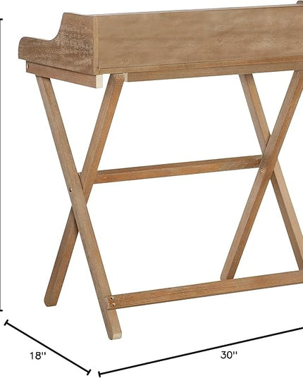 Linon Home Décor Griffin Gray Wash Folding Desk, Grey - LeafyLoom
