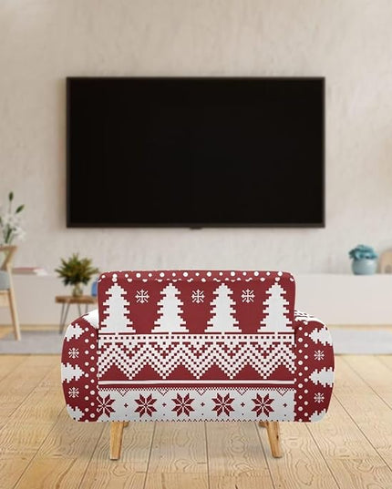 FKELYI Boho Christmas Easy Going Stretch Sofa Slipcover Washable Sofa Couch Cover Comfortable Furniture Protector with Elastic Bottom M FKELYI