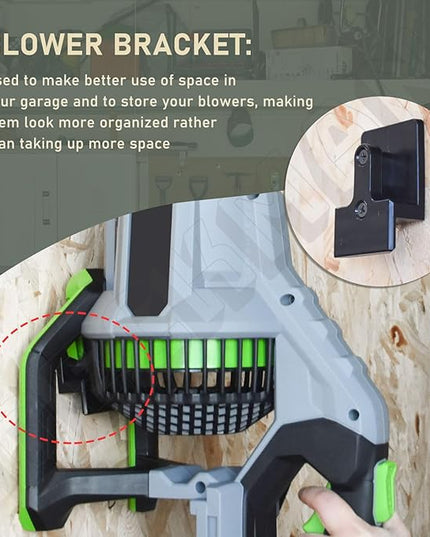 DECKMAN Wall Mount Hanger for Ego Leaf Blower 765 CFM Wall Mount, LB7654 Leaf Blower, Hook/Holder Say Goodbye to Clutter and Hello to an Organized Space Fits Garage or Shed Organization - LeafyLoom