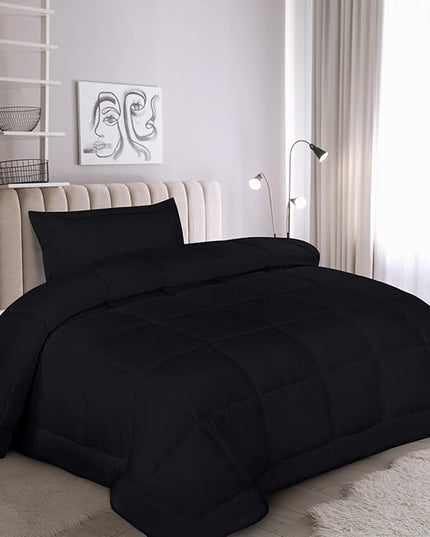 Utopia Bedding Twin Comforter Set Kids with 1 Pillow Sham, Bedding Comforter Sets, Down Alternative Black Comforter, Soft and Comfortable, Machine Washable - LeafyLoom