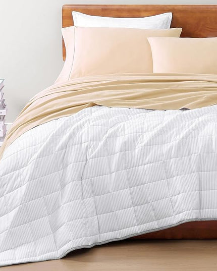 LANE LINEN Twin Size Bed Sheets, 100% Organic Cotton Twin Sheet Set, 3Pc Sheets for Twin Bed, Soft Cooling Twin Bed Sheets Boys, Hotel Style Sheets & Pillowcases Set, Deep Pocket Sheets - Linen - LeafyLoom