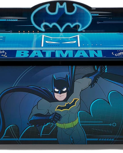 Batman Deluxe Toy Box by Delta Children Greenguard Gold Certified, Black/Blue - LeafyLoom