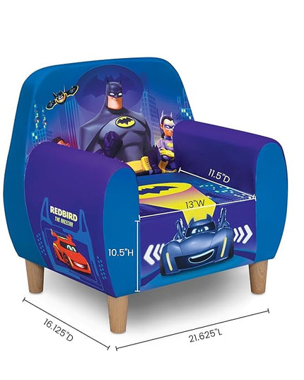 Delta Children Batman Batwheels Foam Chair for Kids, Blue - LeafyLoom