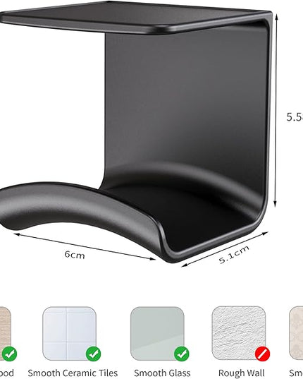HomeMount Headphone Hook Under Desk - Headphone Holder Under Table, Adhesive Gaming Headphone Stand Hanger Desk Mount for Most Headphone（Black） - LeafyLoom