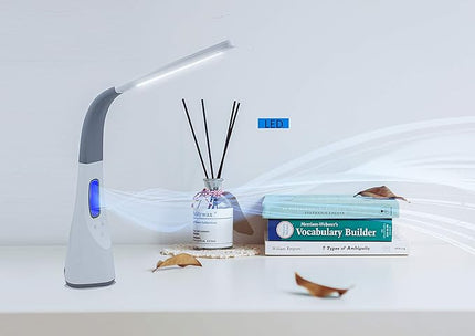 Artiva USA Oxford Adjustable LED Desk lamp with Bladeless Fan & USB Charger - LeafyLoom