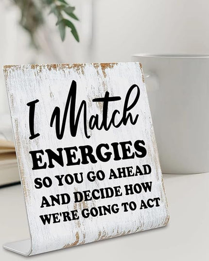 Funny Desk Signs for Women Office, Funny Office Decor for Women Desk, Office Shelf Table Desk Decor for Cowoker Friends Sister Women Gift, Coworker Gifts for Women Office dksg3 - LeafyLoom