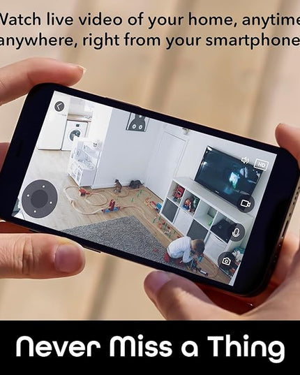 Scope indoor 1080p HD Smart Auto-Tracking Security Camera, White, Motion Only Geeni