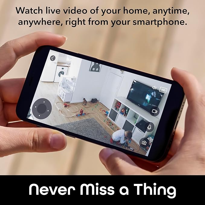 Scope indoor 1080p HD Smart Auto-Tracking Security Camera, White, Motion Only Geeni