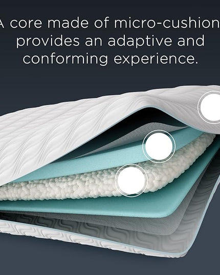 Tempur-Pedic TEMPUR-Cloud ProMid Memory Foam Pillow, King (Pack of 1), White - LeafyLoom