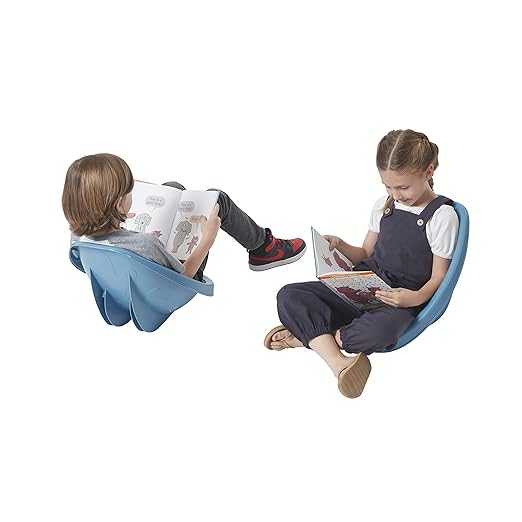 ECR4Kids Leaf Floor Seat, Rocker Chair, Peacock Blue, 6-Piece - LeafyLoom