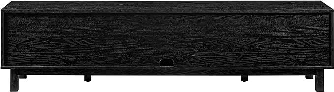 Walker Edison Destin Modern Minimal Rattan-Door Stand for TVs up to 80 Inches, 70 Inch, Black - LeafyLoom