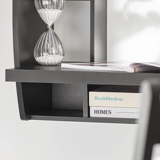 Haotian Home Office Table Desk Workstation Computer Desk with Storage Shelves, Trestle Desk, Black FWT18-SCH - LeafyLoom