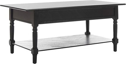 Safavieh American Homes Collection Boris Distressed Black Coffee Table - LeafyLoom