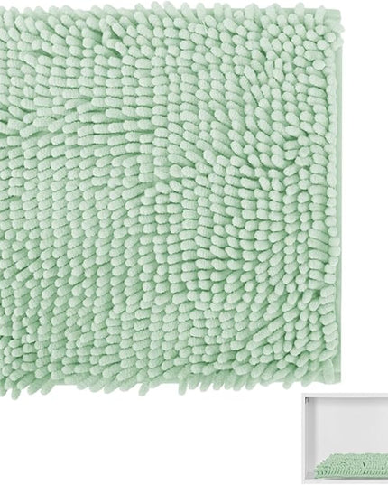 Locker Rug school girl rugs Carpet Chenille 100% Microfiber Locker Carpet with Non Skid Backing Locker Decorations (Green, 12X12) - LeafyLoom