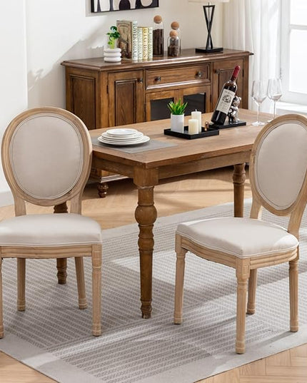 NicBex Haerin-SD-00126-LWJ Dining Chairs, 22.8"x19.3"x37.4", Light Beige - LeafyLoom