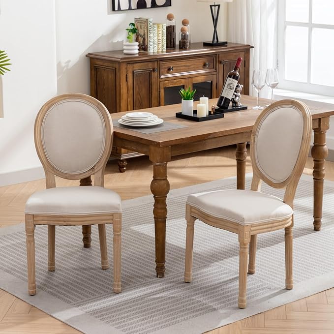 NicBex Haerin-SD-00126-LWJ Dining Chairs, 22.8"x19.3"x37.4", Light Beige - LeafyLoom