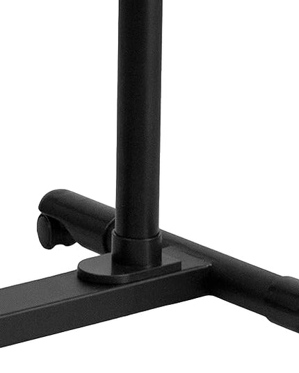 Flash Furniture Macon Black Adjustable Height Steel Mobile Computer Desk - LeafyLoom