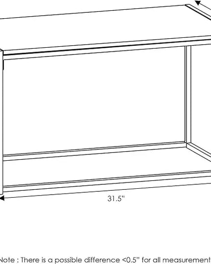 FURINNO Camnus Modern Living Coffee Table, Americano, 15.74 in x 30 in x 17.51 in - LeafyLoom