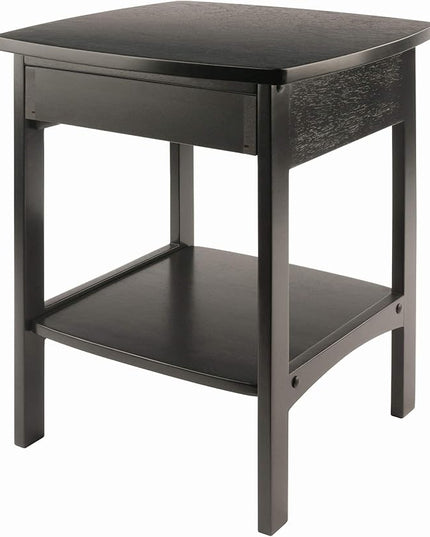 Winsome Basics Solid Wood End Table Nightstand - LeafyLoom