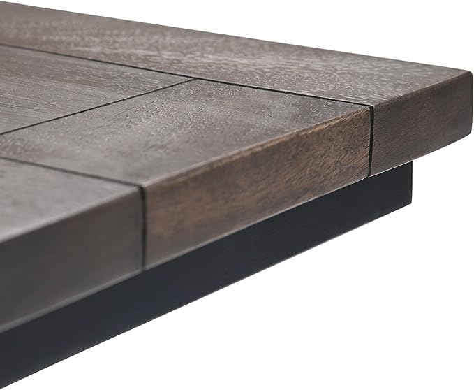 SIMPLIHOME Skyler SOLID MANGO WOOD and Metal 18 Inch Wide Rectangle C Side Table in Walnut Brown, Fully Assembled, For the Living Room and Bedroom - LeafyLoom