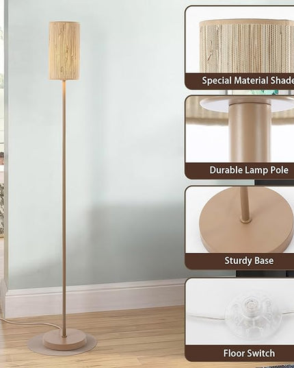 Floor Lamps for Living Room Modern Tall Lamp for Bedroom Office Corner (Brown, 65'') - LeafyLoom