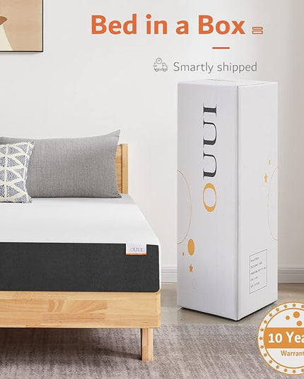 Twin XL Mattress, 6 Inch Memory Foam Mattress Low Profile-Cooling Gel Infusion-Breathable Cover Bed Mattress Pressure Relief, White, CertiPUR-US Certified - LeafyLoom