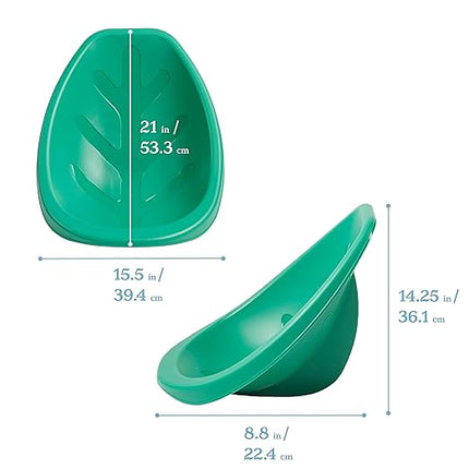 ECR4Kids Leaf Floor Seat, Rocker Chair, Emerald, 6-Piece - LeafyLoom