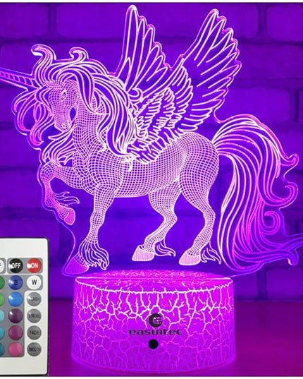 easuntec Unicorn Gifts Night Lights for Kids with Remote & Smart Touch 7 Colors + 16 Colors Changing Dimmable Unicorn Toys 1 2 3 4 5 6 7 8 Year Old Girl Gifts (Unicorn 16WT) - LeafyLoom