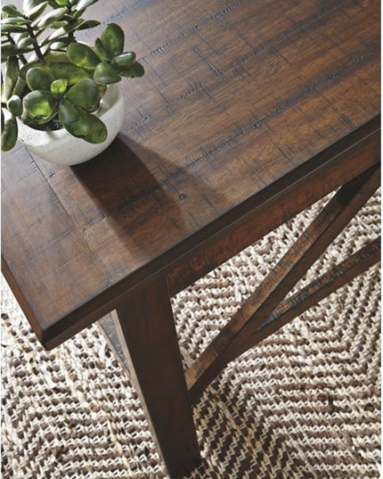 Signature Design by Ashley Baldridge Rustic Home Office Desk, Distressed Brown - LeafyLoom