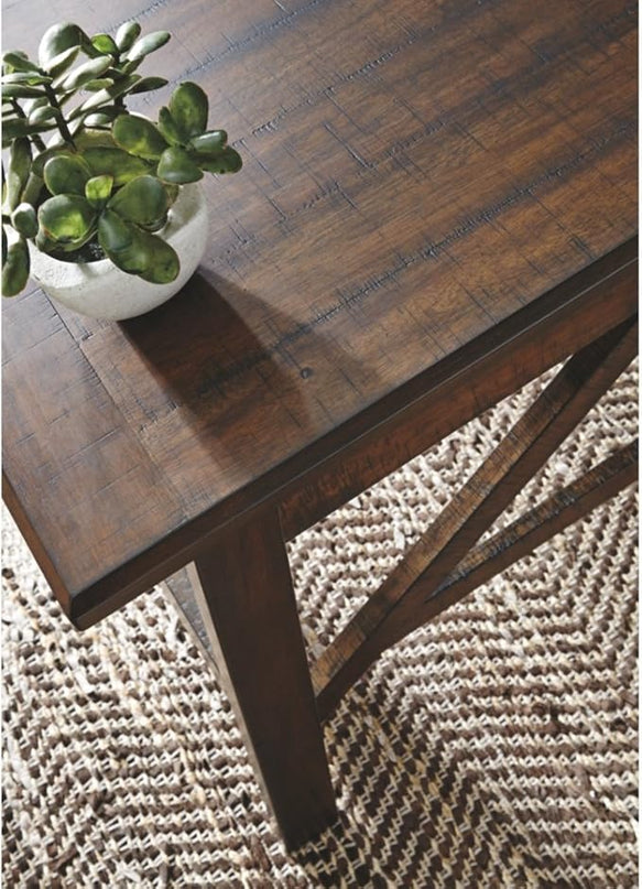 Signature Design by Ashley Baldridge Rustic Home Office Desk, Distressed Brown - LeafyLoom