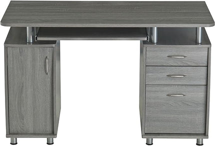 Techni Mobili Small Computer Desk in Gray - LeafyLoom