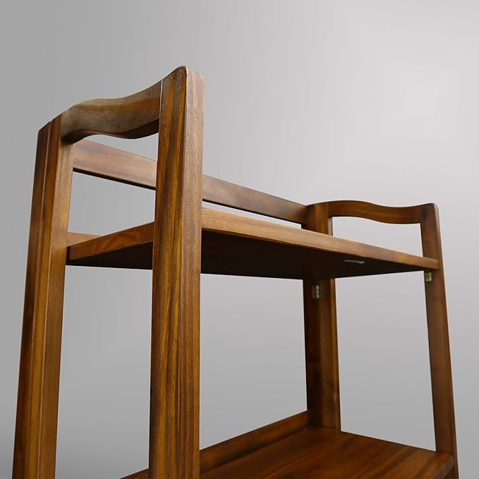 Casual Home Stratford 5-Shelf Folding Bookcase-Warm Brown - LeafyLoom