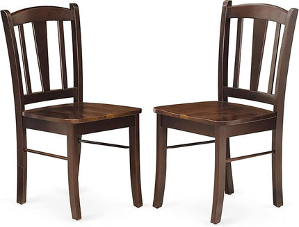 East West Furniture Oxford 5 Piece Room Furniture Set Includes a Square Kitchen Table and 4 Dining Chairs, 36x36 Inch, Mahogany - LeafyLoom